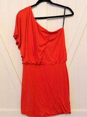 Forever 21 One-Shoulder Scarlet Red Dress